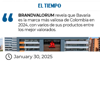 Bavaria, the most valuable brand in Colombia in 2024...